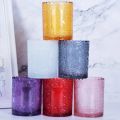 Techmanistan Empty Glass Candle Jars, Glass Tins, Colored Frosted Glass Candle Cup Container. 