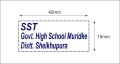 Customised Stemp Self-Inking Rubber Stamp14mm x 38mm with Your Name. 