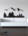 Scenery designed wall stickers for home decor lovers 3 x 1.5 feet- Black. 