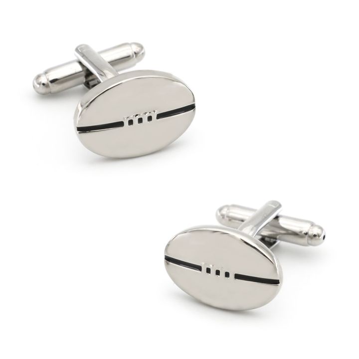 【Good-Love Store】Rugby Design American Football Cufflinks For Men Copper Silver Color Cuff Wholesale&retail
