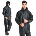 Waterproof Fashion Conjoined Full Body Over Rain Coat Suit and oil proof dust proof for outdoor activities Random Colour. 
