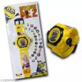 Minions Digital 24 Images Automatic Projector Toy Watch for Kids School Girls Disney Barbie Digital Wrist Watch. 