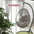 Egg Hanging Swing Chair cushion Chair Cushion Outdoor Indoor Egg Decor Balcony Home Garden Rocking Rattan Chair Cushions Seat Mat (no chair Cushion only) 100% Cotton Outer Cover, Non-Woven Inner Cover, High Resilience Bal Fiber Filling. 