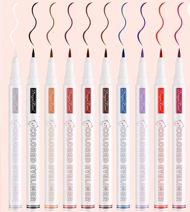 Miss Demi Colorful Liquid Waterproof Marker Eyeliner - 12 Colors Selection Available