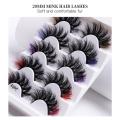 8D Makeup Lashes Volume Thick Fake Eyelashes Cosplay False Eyelashes Colored Lashes Fluffy Mink Lashes Lashes with Color. 