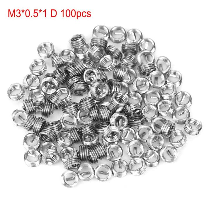 100pcs M3 Stainless Steel SS304 Coiled Wire Helical Screw Thread Inserts