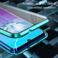 Biruiqu For VIVO V20 Magnetic Absorption Case Metal Frame Shockproof Double Sided Tempered Glass Magnetic Case Cover. 