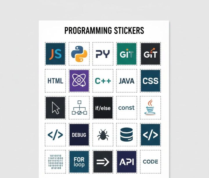 Developer Essential Programming Language Sticker Pack of 25 Coding ...