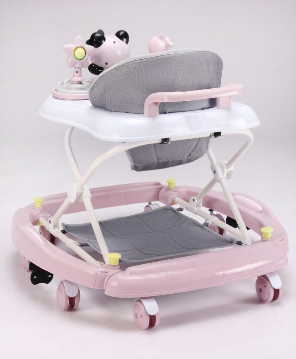 Babyhug%203%20in%201%20Activity%20Baby%20Walker%20Cum%20Rocker%20for%20Kids%20with%20Ajustable%20Height%20&%20Canopy%20and%20Parent%20Control%20Push%20Handle%20Footmat%20Music%20&%20Light-%20Pink%20-%20Image%203