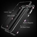 Magnetic Adsorption Metal Bumper Case For Huawei Mate 10 lite Slim Tempered Glass Back Cover Cases For Huawei Mate 10 Lite. 