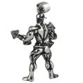 Strong Man Dumbbell Fitness Pendant Necklace Men Jewelry Between Best Friend Fashion Necklace Men Gift Hip Hop Jewelry Gym Gifts. 