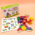 1 【Happier】 Puzzle Blocks Unlimited Wooden Toys 60Pcs For Kids 3Years Old Above. 