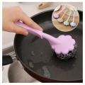 Stainless Steel Wire Ball Brush Jona dish washer tools Pot, Pan, Dish, Bowl Scrubber Cleaner with Plastic Handle. 