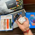 WS10 Ultra 2 Smartwatch 10 in 1 Set with TWS Earphones, 7 Straps, Watch Case, and Screen Protector. 