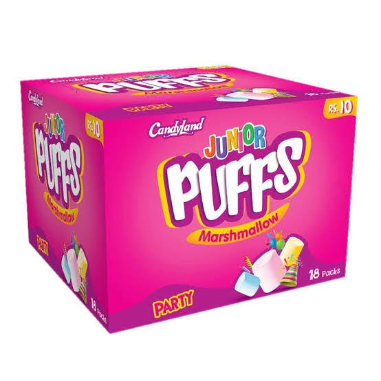 Candyland Junior Puffs Marshmallow 18 Pcs Box