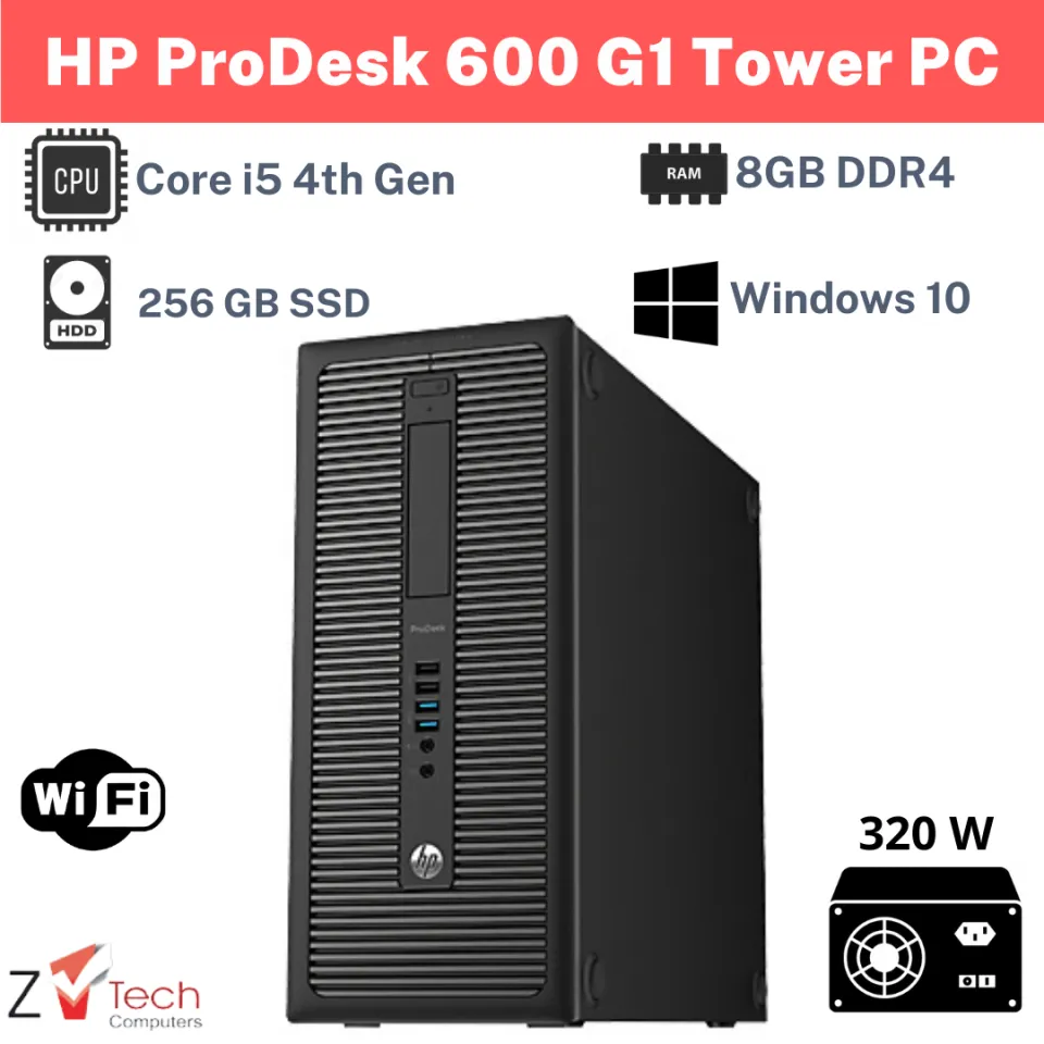 PC Desktop HP ProDesk 600 G1 I5 8GB RAM 500GB HDD Wi-Fi – Ricondizionato Con Windows 10 Pro