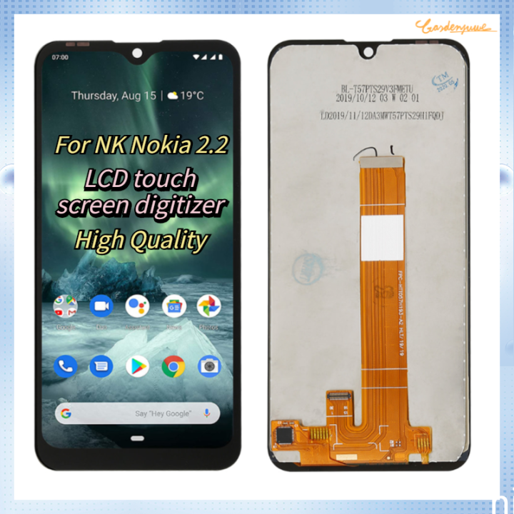 Suitable For NK Nokia 2.2 Lcd Screen Assembly Touch Screen Display Glass Screen Integrated Screen External Screen And Internal Screen (Black )