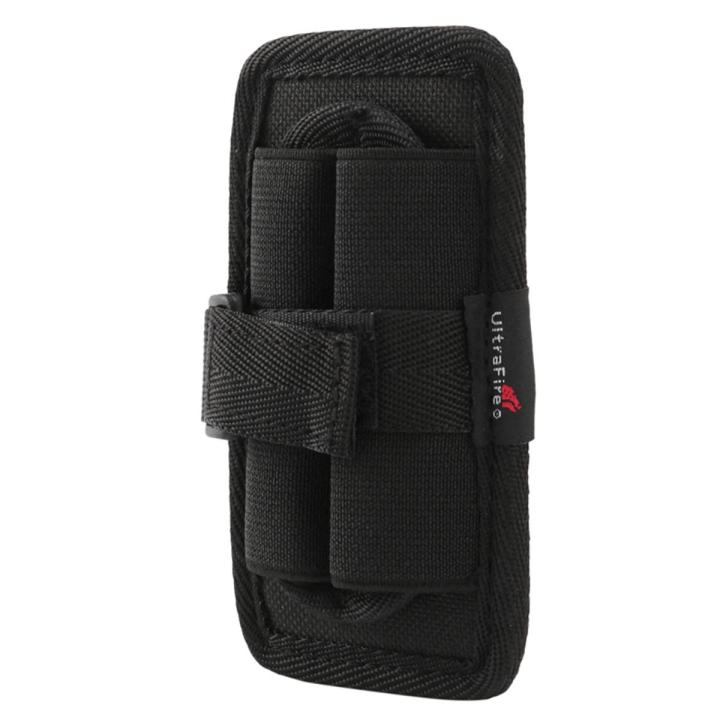 2X Outdoor Flashlight Cover Durable Nylon Flashlight Set Pu360 Degree Rotatable Clip Belt Carrying Case Adjustable Size