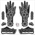 Bridal Mehndi Design Stencils Hand and Foot. 