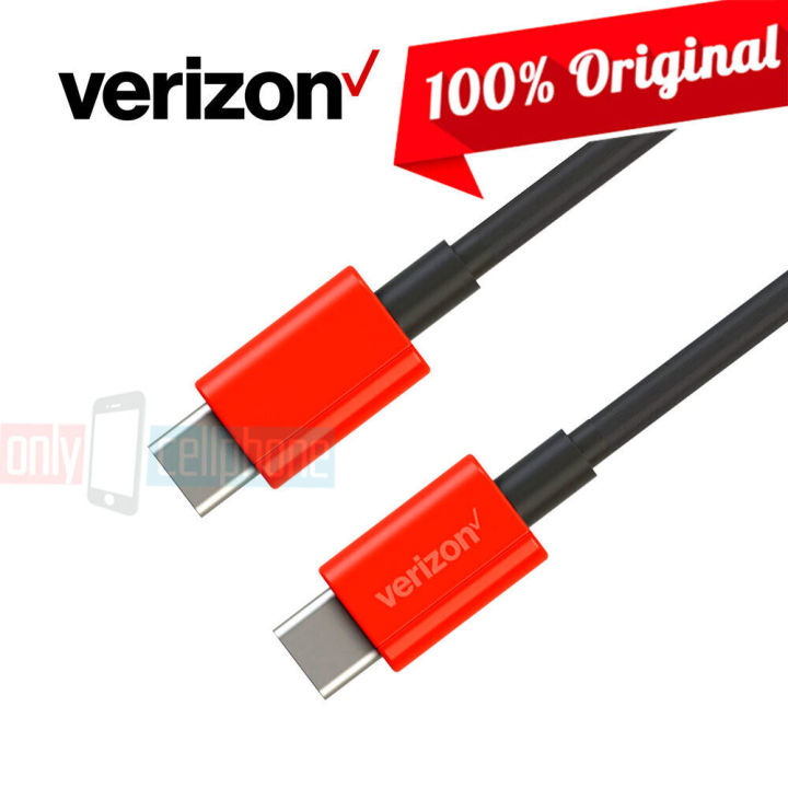 OEM Verizon 6-FT USB-C to USB-C Charge Data Cable for iPad Galaxy Motorola LG
