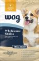 Amazon Brand – Wag Small Breed Dry Dog Food, Chicken and Brown Rice, 1000 grams bag. 