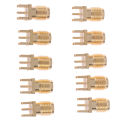 10x 1.6mm SMA female jack solder nut edge pcb clip straight mount RF connector Conbo. 