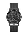 Guess Mens Black Stainless Steel Case Black Dial Black Mesh Stainless Steel Bracelet Watch-GW0538G3. 