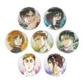 Attack on Titan Anime Badge Eren Jaeger Levi Ackerman Mikasa Armin Arlelt Jean Kirstein Erwin Smith Zoe Hange Metal Badge. 