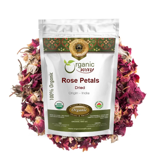 Organic Way Rose Petals Dried (Rosa Centifolia) 150g | Daraz.pk