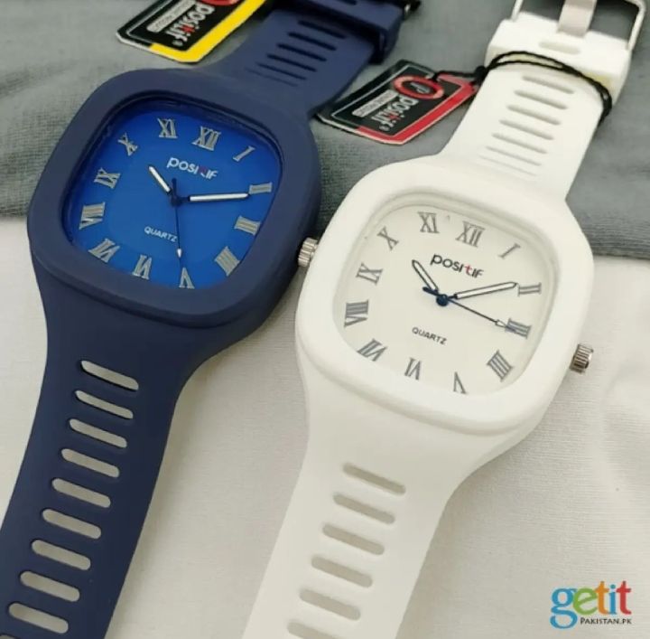 Stylish Square Dial Smooth Silicon Straps Casual Watch Stylish Analog Watch for Boys Men's