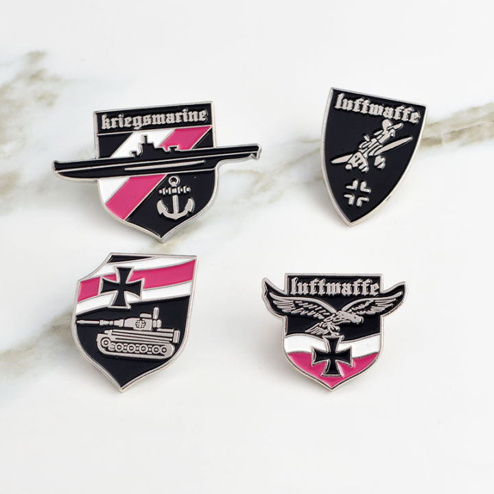 Grim Teiousx ww2 wwii Fighter Warship Eagle Tank German Luftwaffe Air Force Brooches Pins Badges Lapel pin Brooches for men Wholesale