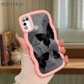 Hontinga for Infinix Hot 10 Play Hot 11 Play Back Cover Black Butterfly Pattern Luxury Phone Cover Soft Silicone Macaron Wave Mobile Case. 