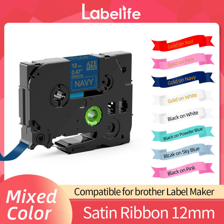 1PCS Satin Ribbon Label Tape 12mm Compatible for Brother P-touch Label Maker H110 E1000Pro Labeller TZe-R231 TZe-RN34 RE34 RE31 PCardiaCP