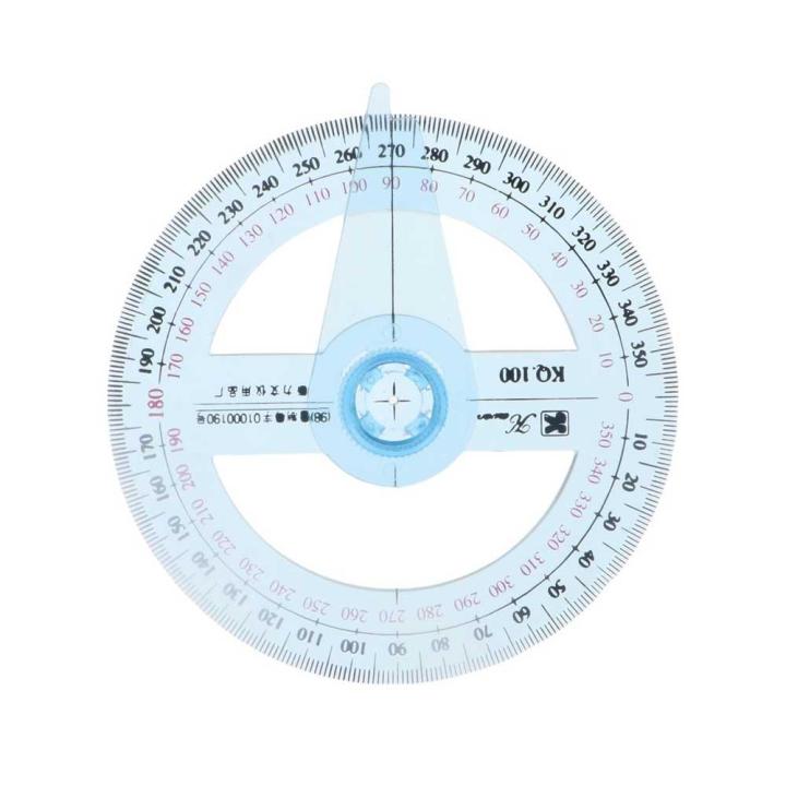 Geometry Rotary Full Circle Office Swing Arm School Supplies Pointer Angle Ruler Protractor Measuring tools Goniometer