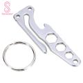 Portable Keychain Tool Compact Stainless Steel Multitool with Key Ring Bottle Opener Portable Versatile Metal Multi-tool for Everyday Use Pocket Key Holder. 