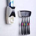 Multicrafts Automatic Toothpaste Dispenser with Toothbrush Holder Wall Mounted Multicolor. 