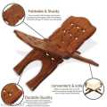 NEW Premium Wooden Rahal Stand | Handcrafted Reh XXL 9 BY 18 INCHES ALMOST| Elegant Prayer Book Holder Stand for Reading |Wooden Rehal Stand | Holy Book Holder/all size are almost due to hand made product| Islamic Gift. 