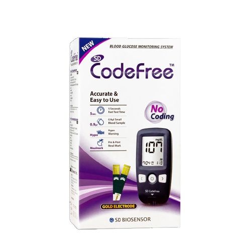 SD Code Free - Blood glucose Monitor With 10 Strips