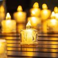 2 Pcs LED Tea Light Candle, Battery Operated LED Tealights Bulk Warm White Realistic Fake No Flickering Candle for Wedding, Valentine's Day, Halloween. 
