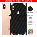 Apple IPhone Xs Max Skin/Wrap 360 Protection Carbon fiber/ Matte/ Transparent/ Leather Back And Sides Included Camera Skin. 