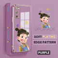 TA for Samsung Galaxy S20 FE S20FE 5G Back Cover + Free Lanyard Naughty Girl Luxury 6D Plating Case Side Pattern Soft Silicone Square Phone Cases. 