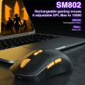 SOLAKAKA SM802 Wireless Gaming Mouse 10000 DPI Customized Macro Replaceble Switch RGB Gamer Mouse 63g Ultra-light. 