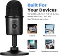 BOYA BY-CM3 USB Condenser Desktop Microphone With Recording for Laptop Windows Mac Studio Video Mode for Youtube Live Streaming. 