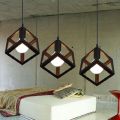 3 in 1 Base Square Cube Hanging Lamp, Ceiling Lamp, Pendant Lamp, For Home, Office, TV Lounge, Bed Room, Led Light, Led Bulb, Filament Bulb. 