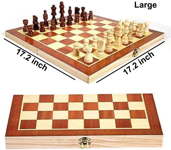 Folding Hand Crafted Wooden Chess Board Exclusively Foldable Wooden Chess set