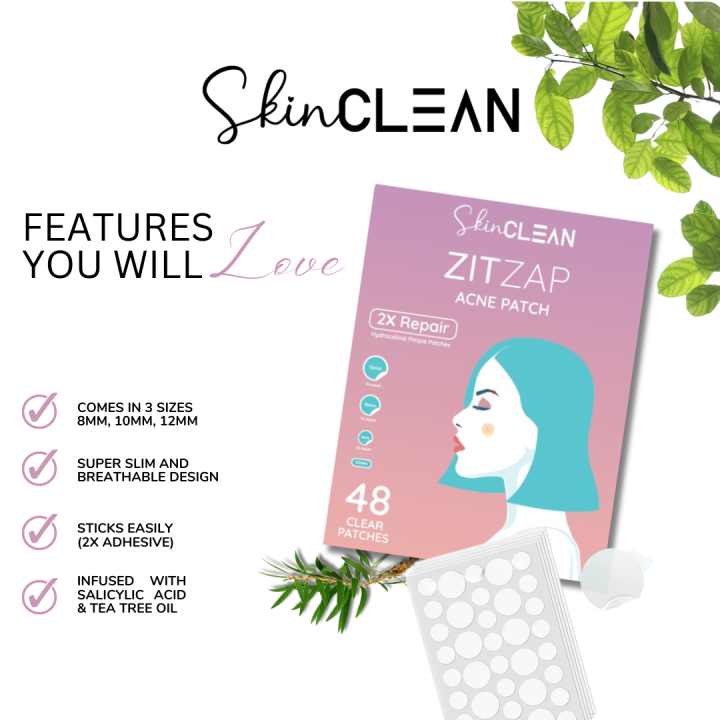SKINCLEAN%20(48%20Count)%20Pimple%20Patches%20Acne%20Hydrocolloid,%20Clear%20Blemish%20Stickers,%20infused%20with%20Salicylic%20Acid%20&%20Tea%20Tree%20Oil,%20Waterproof,%20Mighty%20Miracle%20Face%20Patch,%203%20sizes%20(8-10-12mm)%20-%20Image%205