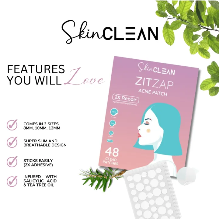 SKINCLEAN%20(48%20Count)%20Pimple%20Patches%20Acne%20Hydrocolloid,%20Clear%20Blemish%20Stickers,%20infused%20with%20Salicylic%20Acid%20&%20Tea%20Tree%20Oil,%20Waterproof,%20Mighty%20Miracle%20Face%20Patch,%203%20sizes%20(8-10-12mm)%20-%20Image%205