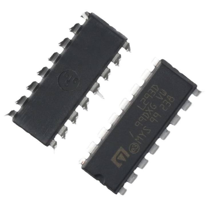 Component L293d 10pcs High Quality L293 L293D 16-pin IC Stepper 1.2A Channel Black ...