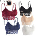Yingbao Lace crop tops bralette for Women Teen Girl Sleeveless Ladies Sleep Night Plain Tank Camisole Vest Bra Tops White Black Red. 