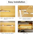 WOBANE Under Cabinet LED Lighting kit,8*50cm LED Strip Lights with Remote Control Dimmer and Adapter,Dimmable for Kitchen Cabinet,Counter,Shelf,TV Back,Showcase,2700K Warm White,1900lm,Timing,8pcs. 